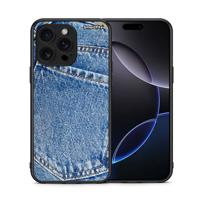 Θήκη iPhone 16 Pro Max Jeans Pocket από τη Smartfits με σχέδιο στο πίσω μέρος και μαύρο περίβλημα | iPhone 16 Pro Max Jeans Pocket case with colorful back and black bezels