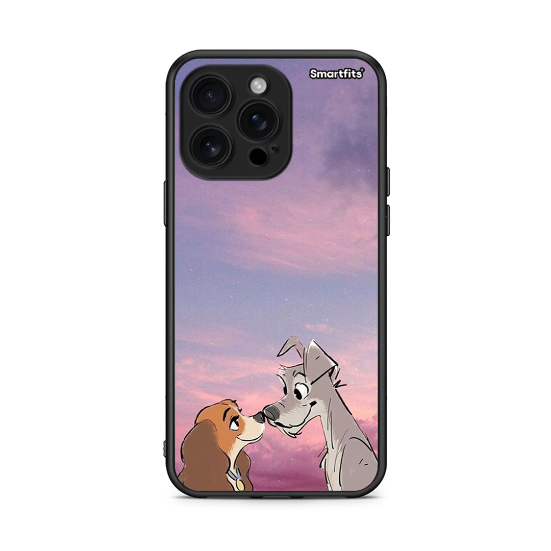 iPhone 16 Pro Max Lady And Tramp θήκη από τη Smartfits με σχέδιο στο πίσω μέρος και μαύρο περίβλημα | Smartphone case with colorful back and black bezels by Smartfits