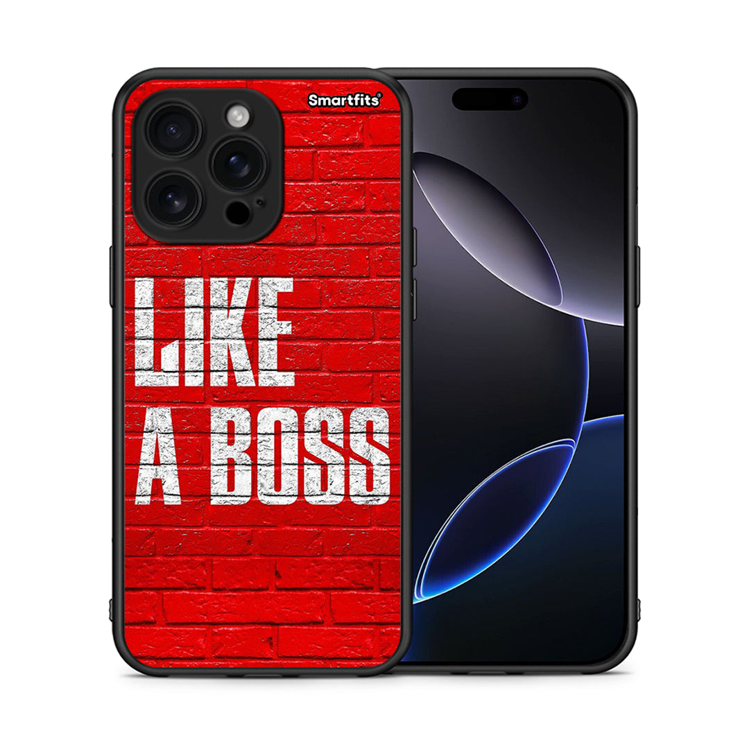 Θήκη iPhone 16 Pro Max Like A Boss από τη Smartfits με σχέδιο στο πίσω μέρος και μαύρο περίβλημα | iPhone 16 Pro Max Like A Boss case with colorful back and black bezels