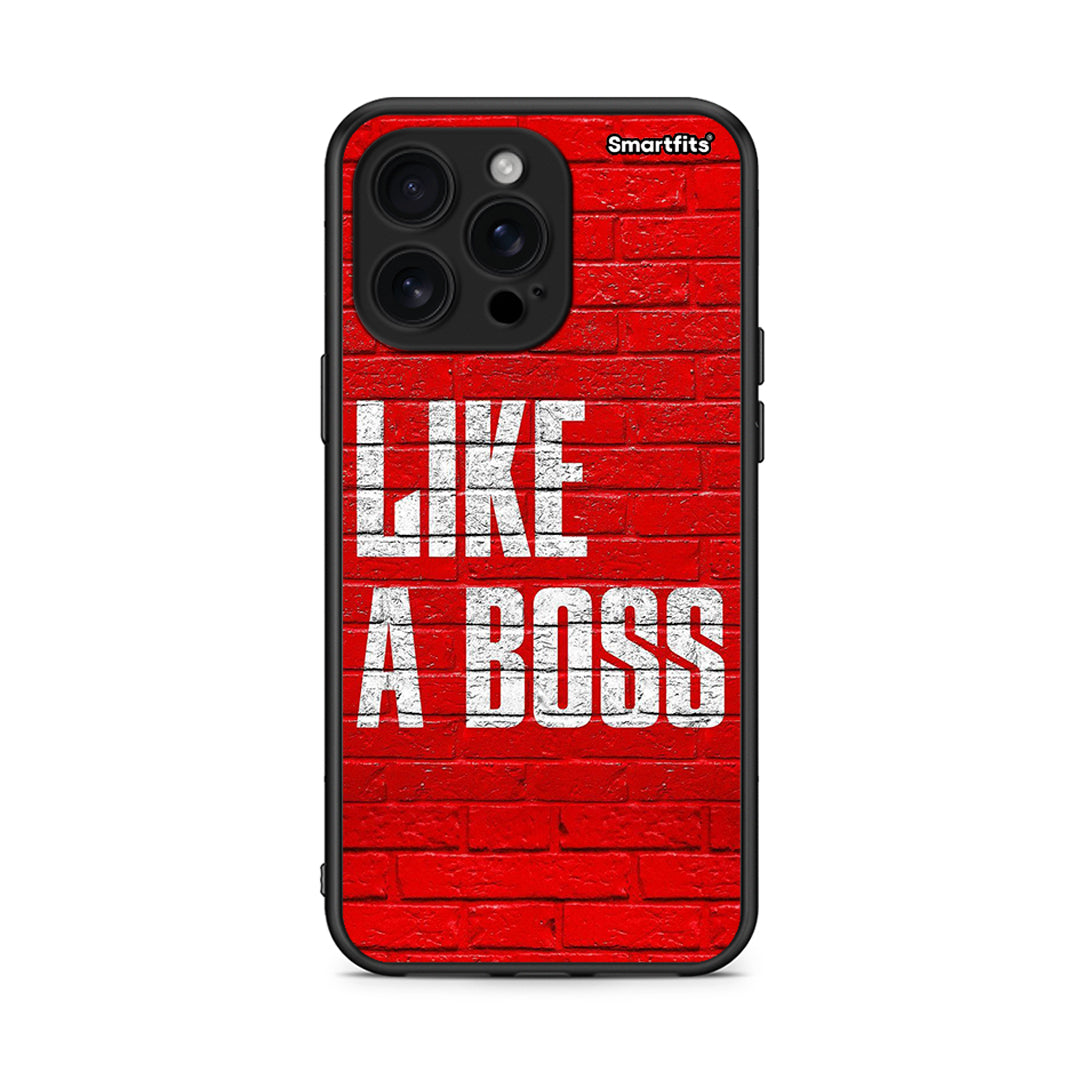 iPhone 16 Pro Max Like A Boss θήκη από τη Smartfits με σχέδιο στο πίσω μέρος και μαύρο περίβλημα | Smartphone case with colorful back and black bezels by Smartfits
