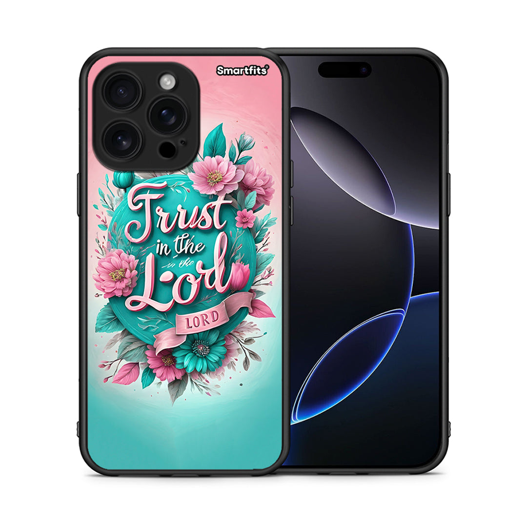 Θήκη iPhone 16 Pro Max Lord Trust από τη Smartfits με σχέδιο στο πίσω μέρος και μαύρο περίβλημα | iPhone 16 Pro Max Lord Trust case with colorful back and black bezels