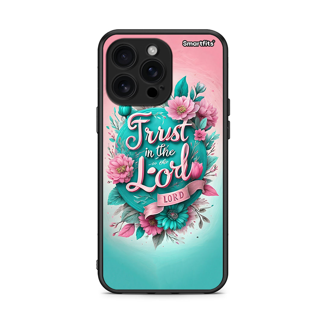 iPhone 16 Pro Max Lord Trust θήκη από τη Smartfits με σχέδιο στο πίσω μέρος και μαύρο περίβλημα | Smartphone case with colorful back and black bezels by Smartfits