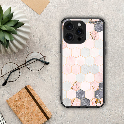 Marble Hexagon Pink - iPhone 16 Pro Max θήκη