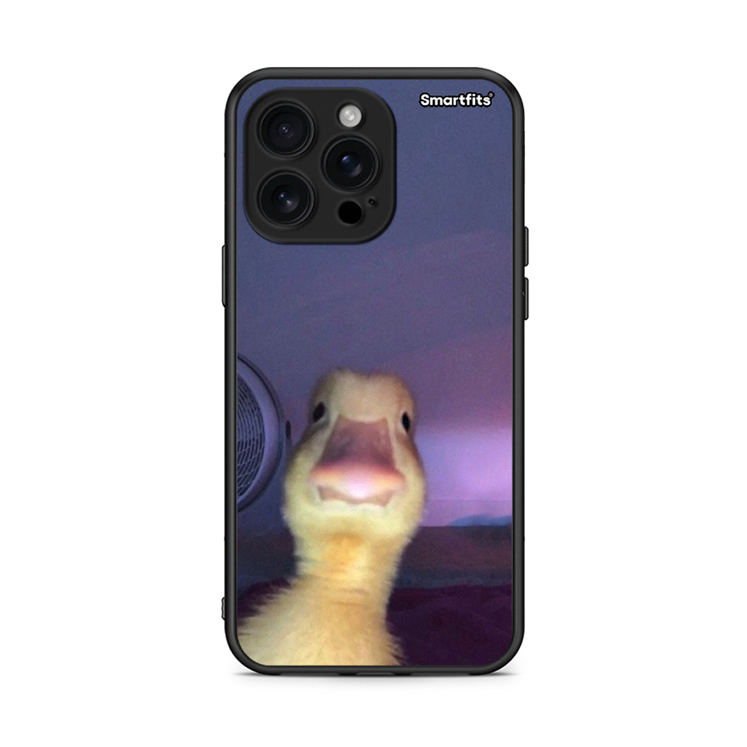 iPhone 16 Pro Max Meme Duck θήκη από τη Smartfits με σχέδιο στο πίσω μέρος και μαύρο περίβλημα | Smartphone case with colorful back and black bezels by Smartfits