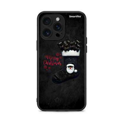 iPhone 16 Pro Max Merry Cat Christmas θήκη από τη Smartfits με σχέδιο στο πίσω μέρος και μαύρο περίβλημα | Smartphone case with colorful back and black bezels by Smartfits