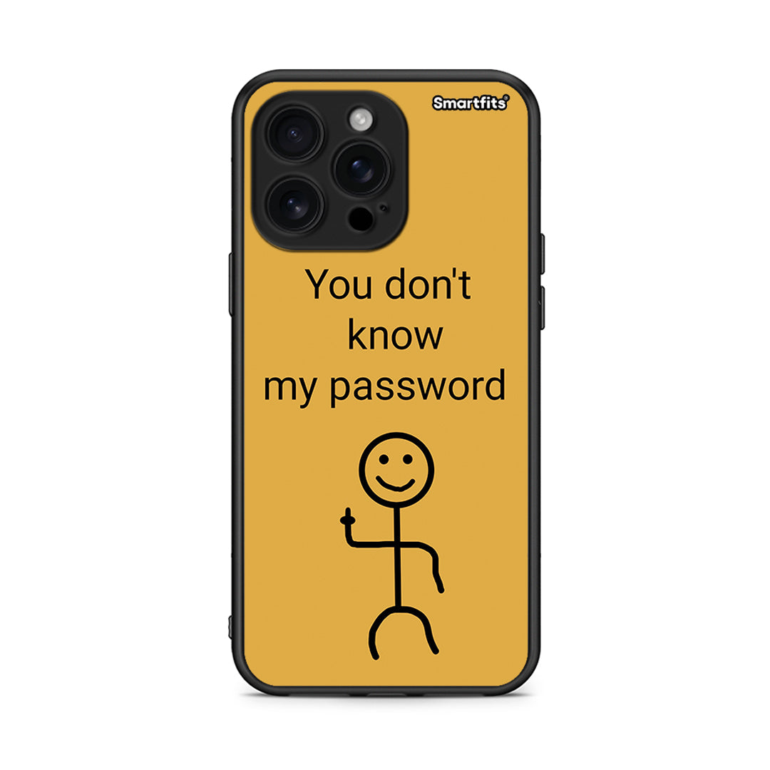 iPhone 16 Pro Max My Password Θήκη από τη Smartfits με σχέδιο στο πίσω μέρος και μαύρο περίβλημα | Smartphone case with colorful back and black bezels by Smartfits