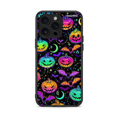 iPhone 16 Pro Max Neon Halloween θήκη από τη Smartfits με σχέδιο στο πίσω μέρος και μαύρο περίβλημα | Smartphone case with colorful back and black bezels by Smartfits