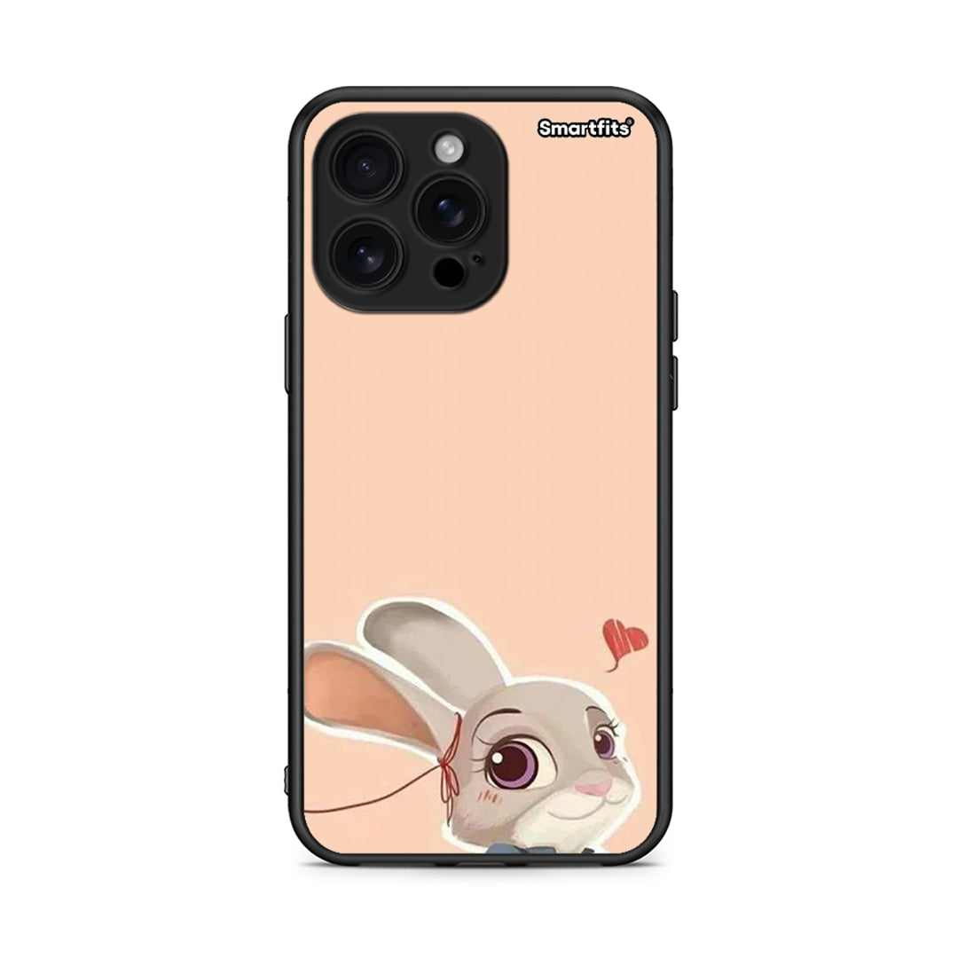 iPhone 16 Pro Max Nick Wilde And Judy Hopps Love 2 θήκη από τη Smartfits με σχέδιο στο πίσω μέρος και μαύρο περίβλημα | Smartphone case with colorful back and black bezels by Smartfits
