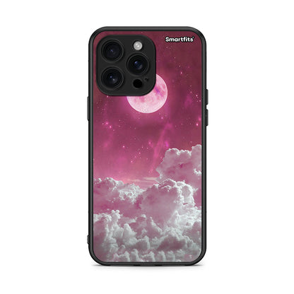 iPhone 16 Pro Max Pink Moon Θήκη από τη Smartfits με σχέδιο στο πίσω μέρος και μαύρο περίβλημα | Smartphone case with colorful back and black bezels by Smartfits