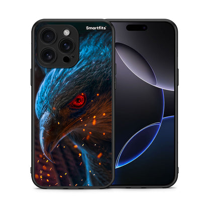 Θήκη iPhone 16 Pro Max Eagle PopArt από τη Smartfits με σχέδιο στο πίσω μέρος και μαύρο περίβλημα | iPhone 16 Pro Max Eagle PopArt case with colorful back and black bezels