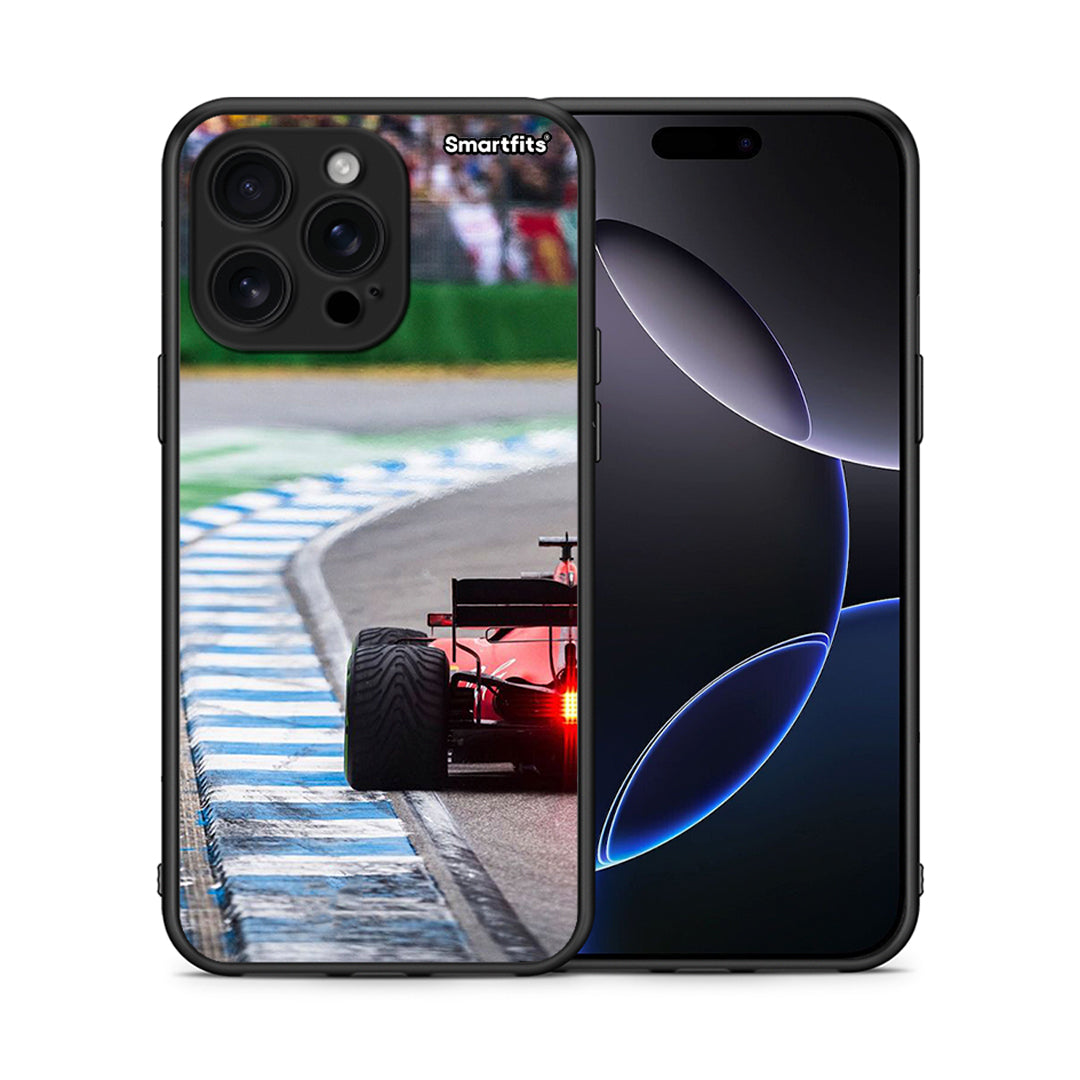 Θήκη iPhone 16 Pro Max Racing Vibes από τη Smartfits με σχέδιο στο πίσω μέρος και μαύρο περίβλημα | iPhone 16 Pro Max Racing Vibes case with colorful back and black bezels