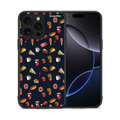 Θήκη iPhone 16 Pro Max Hungry Random από τη Smartfits με σχέδιο στο πίσω μέρος και μαύρο περίβλημα | iPhone 16 Pro Max Hungry Random case with colorful back and black bezels
