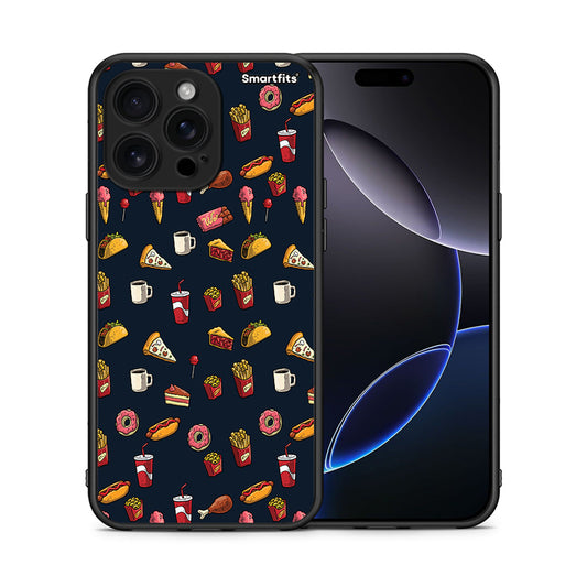 Θήκη iPhone 16 Pro Max Hungry Random από τη Smartfits με σχέδιο στο πίσω μέρος και μαύρο περίβλημα | iPhone 16 Pro Max Hungry Random case with colorful back and black bezels