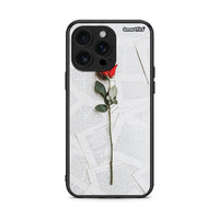 Thumbnail for iPhone 16 Pro Max Red Rose θήκη από τη Smartfits με σχέδιο στο πίσω μέρος και μαύρο περίβλημα | Smartphone case with colorful back and black bezels by Smartfits