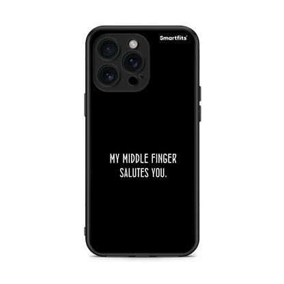 iPhone 16 Pro Max Salute θήκη από τη Smartfits με σχέδιο στο πίσω μέρος και μαύρο περίβλημα | Smartphone case with colorful back and black bezels by Smartfits