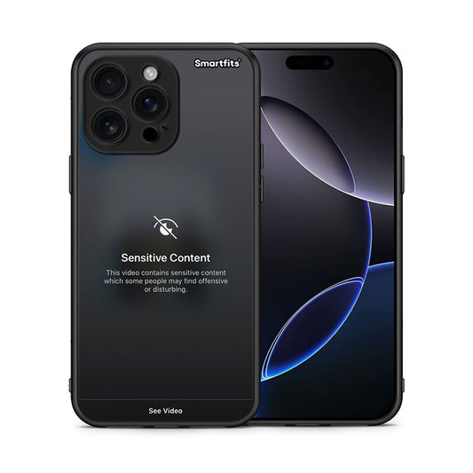 Θήκη iPhone 16 Pro Max Sensitive Content από τη Smartfits με σχέδιο στο πίσω μέρος και μαύρο περίβλημα | iPhone 16 Pro Max Sensitive Content case with colorful back and black bezels