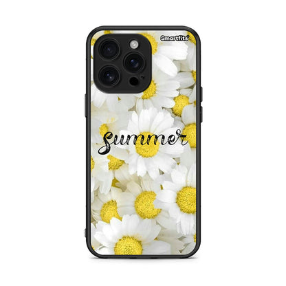 iPhone 16 Pro Max Summer Daisies Θήκη από τη Smartfits με σχέδιο στο πίσω μέρος και μαύρο περίβλημα | Smartphone case with colorful back and black bezels by Smartfits