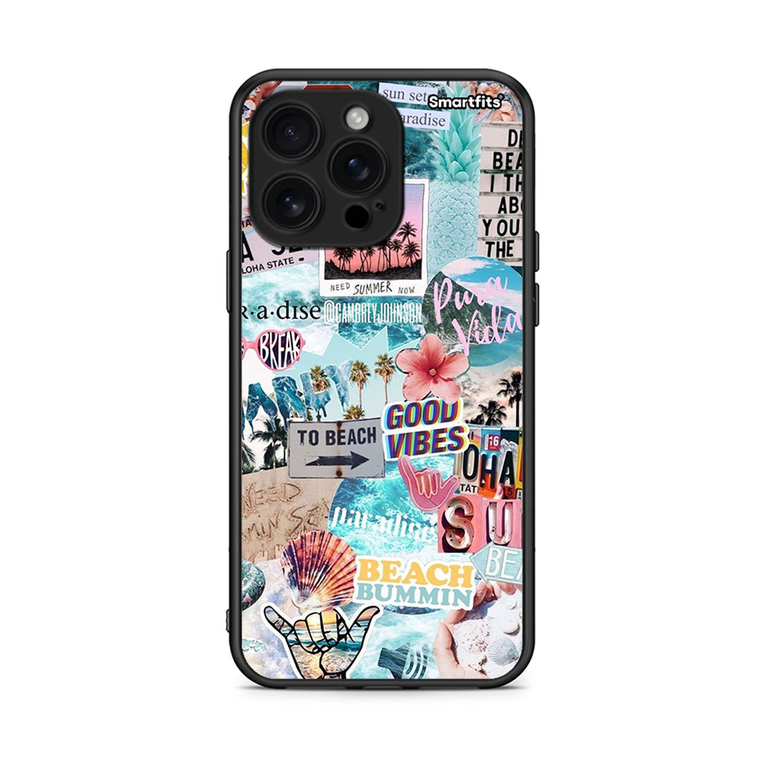 iPhone 16 Pro Max Summer Vibes Θήκη από τη Smartfits με σχέδιο στο πίσω μέρος και μαύρο περίβλημα | Smartphone case with colorful back and black bezels by Smartfits
