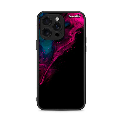 4 - iPhone 16 Pro Max Pink Black Watercolor case, cover, bumper