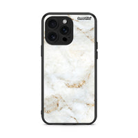 Thumbnail for iPhone 16 Pro Max White Gold Marble θήκη από τη Smartfits με σχέδιο στο πίσω μέρος και μαύρο περίβλημα | Smartphone case with colorful back and black bezels by Smartfits