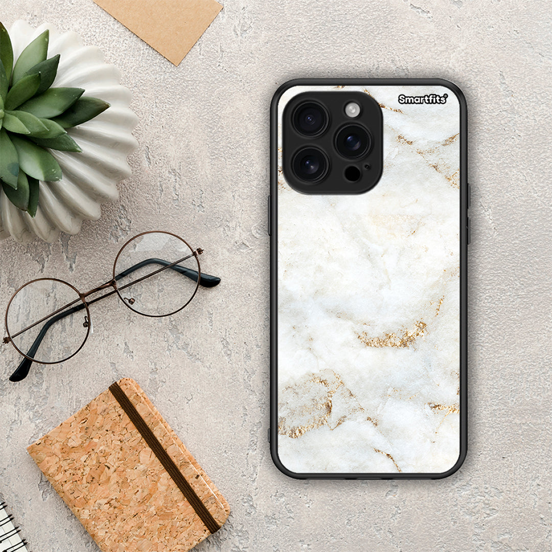 White Gold Marble - iPhone 16 Pro Max θήκη