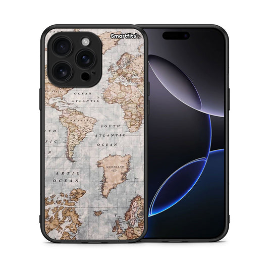 World Map - iPhone 16 Pro Max θήκη