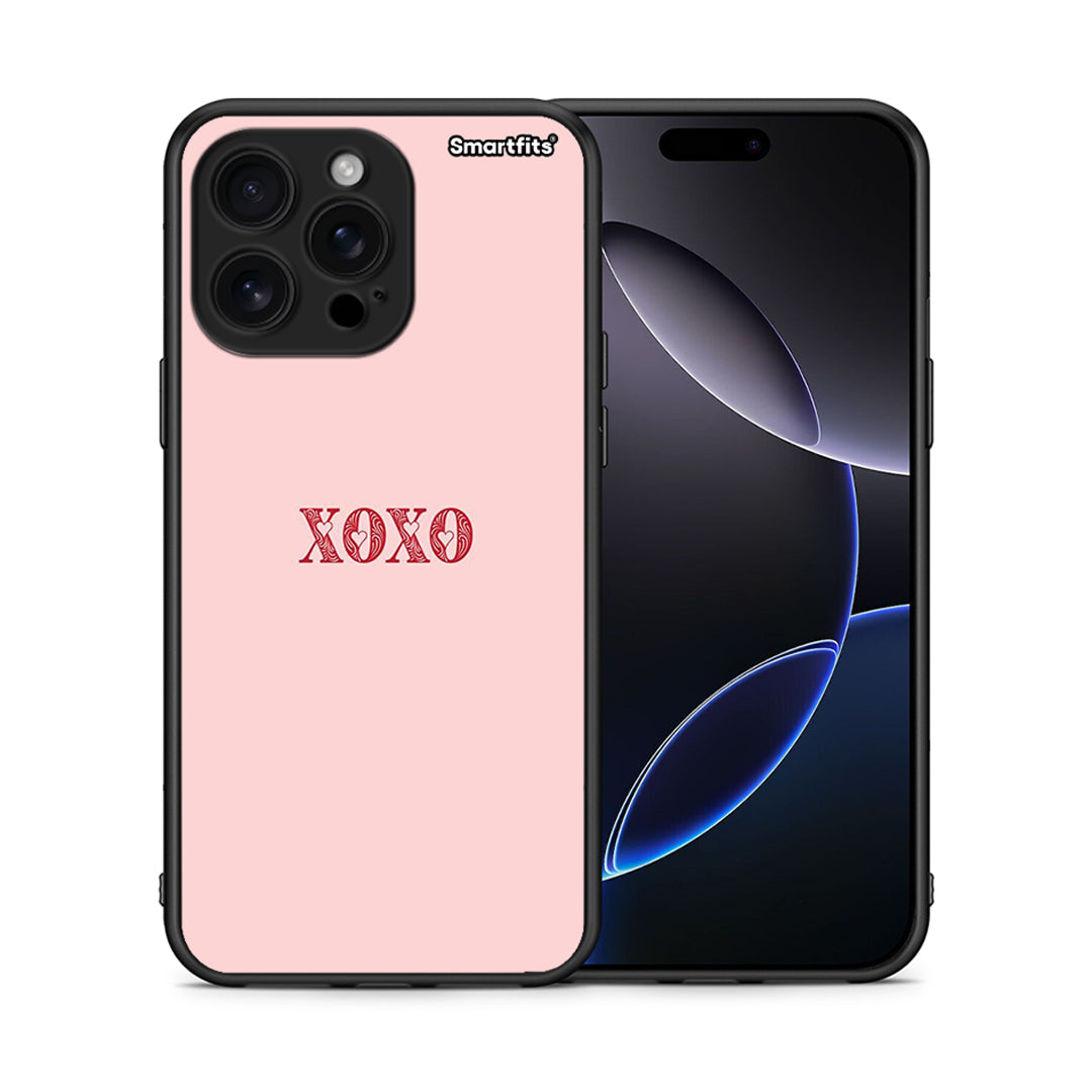 Θήκη iPhone 16 Pro Max XOXO Love από τη Smartfits με σχέδιο στο πίσω μέρος και μαύρο περίβλημα | iPhone 16 Pro Max XOXO Love case with colorful back and black bezels