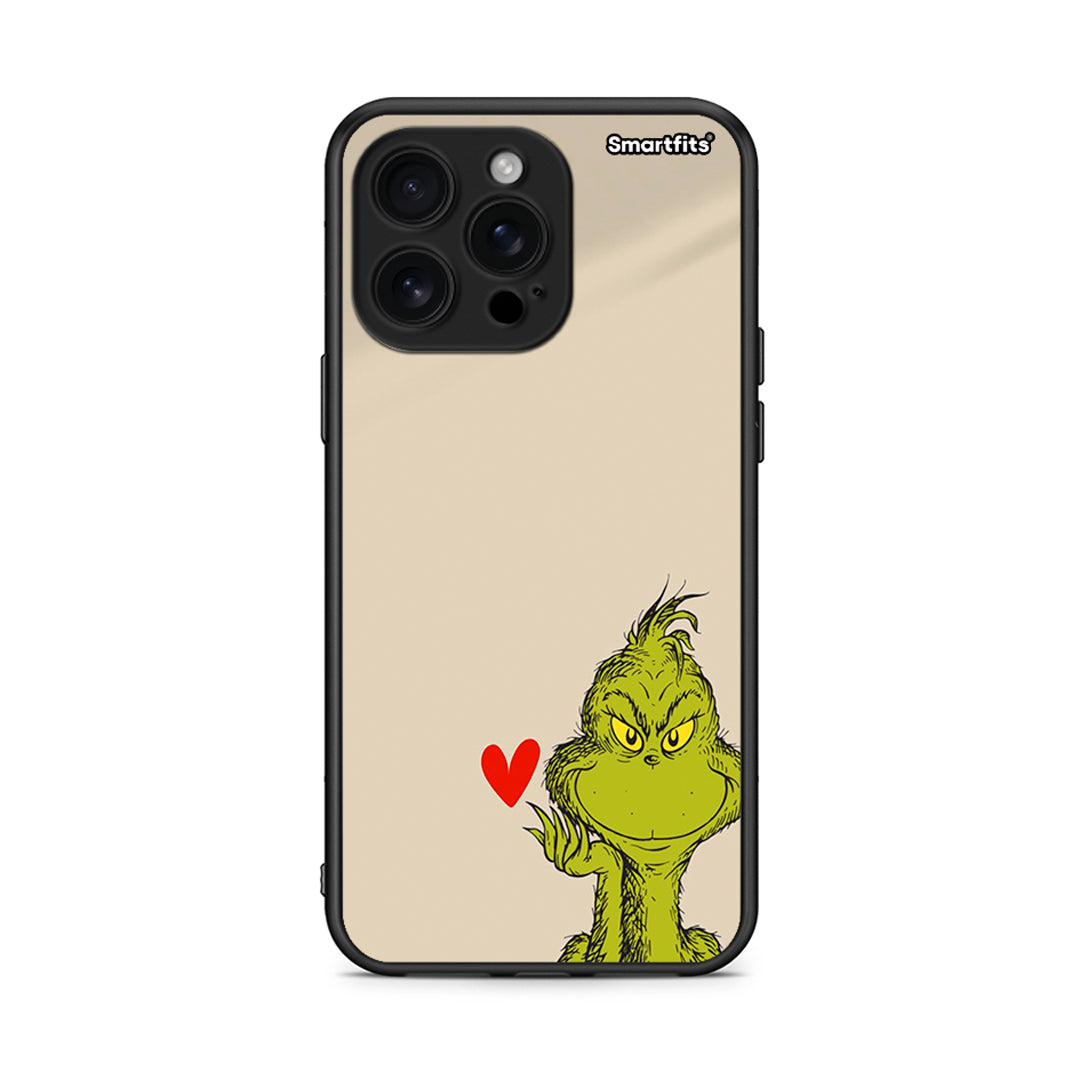 iPhone 16 Pro Max Xmas Grinch θήκη από τη Smartfits με σχέδιο στο πίσω μέρος και μαύρο περίβλημα | Smartphone case with colorful back and black bezels by Smartfits