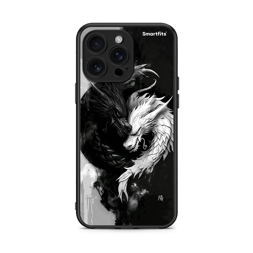 iPhone 16 Pro Max Yin Yang Θήκη από τη Smartfits με σχέδιο στο πίσω μέρος και μαύρο περίβλημα | Smartphone case with colorful back and black bezels by Smartfits