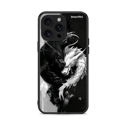 iPhone 16 Pro Max Yin Yang Θήκη από τη Smartfits με σχέδιο στο πίσω μέρος και μαύρο περίβλημα | Smartphone case with colorful back and black bezels by Smartfits