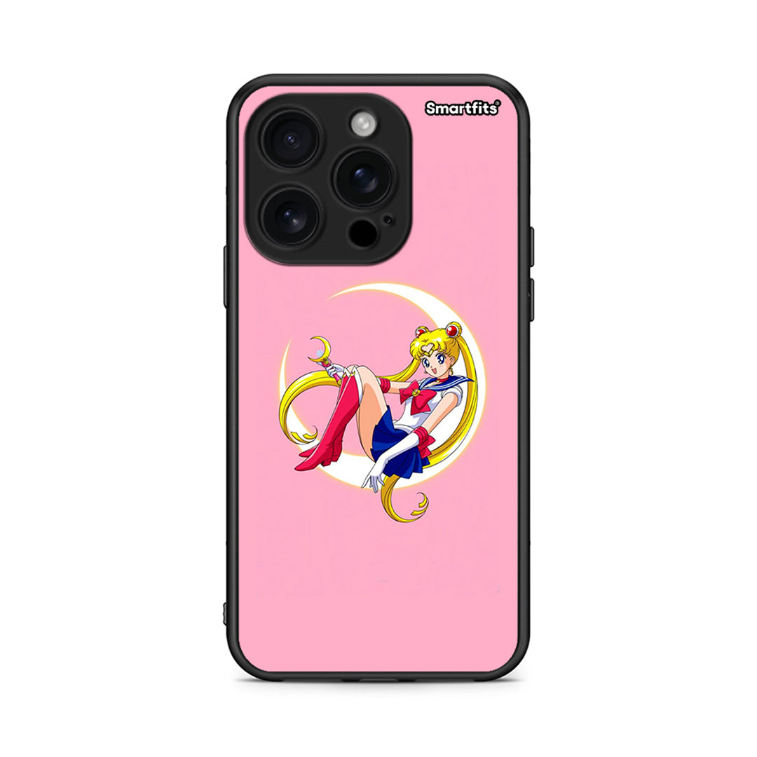 iPhone 16 Pro Moon Girl θήκη από τη Smartfits με σχέδιο στο πίσω μέρος και μαύρο περίβλημα | Smartphone case with colorful back and black bezels by Smartfits