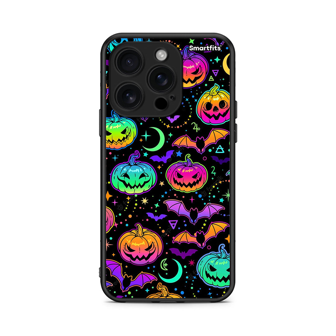 iPhone 16 Pro Neon Halloween θήκη από τη Smartfits με σχέδιο στο πίσω μέρος και μαύρο περίβλημα | Smartphone case with colorful back and black bezels by Smartfits
