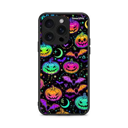 iPhone 16 Pro Neon Halloween θήκη από τη Smartfits με σχέδιο στο πίσω μέρος και μαύρο περίβλημα | Smartphone case with colorful back and black bezels by Smartfits