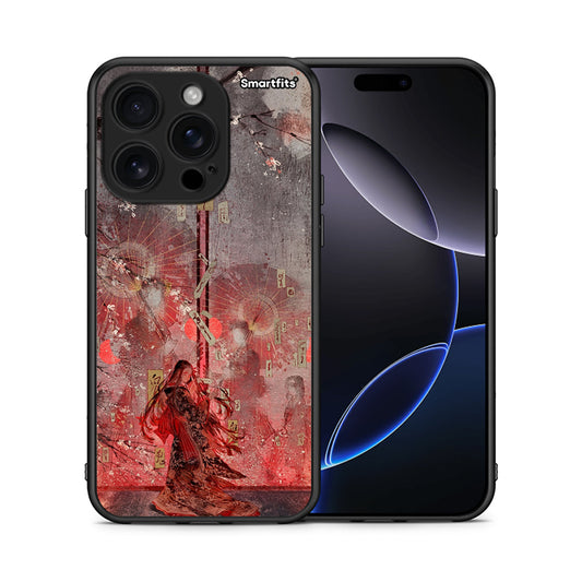 Θήκη iPhone 16 Pro Nezuko Kamado από τη Smartfits με σχέδιο στο πίσω μέρος και μαύρο περίβλημα | iPhone 16 Pro Nezuko Kamado case with colorful back and black bezels