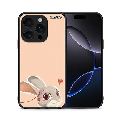 Θήκη iPhone 16 Pro Nick Wilde And Judy Hopps Love 2 από τη Smartfits με σχέδιο στο πίσω μέρος και μαύρο περίβλημα | iPhone 16 Pro Nick Wilde And Judy Hopps Love 2 case with colorful back and black bezels