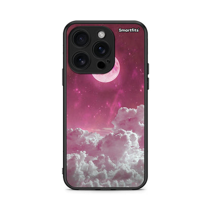 iPhone 16 Pro Pink Moon Θήκη από τη Smartfits με σχέδιο στο πίσω μέρος και μαύρο περίβλημα | Smartphone case with colorful back and black bezels by Smartfits