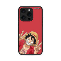 Thumbnail for iPhone 16 Pro Pirate Luffy Θήκη από τη Smartfits με σχέδιο στο πίσω μέρος και μαύρο περίβλημα | Smartphone case with colorful back and black bezels by Smartfits