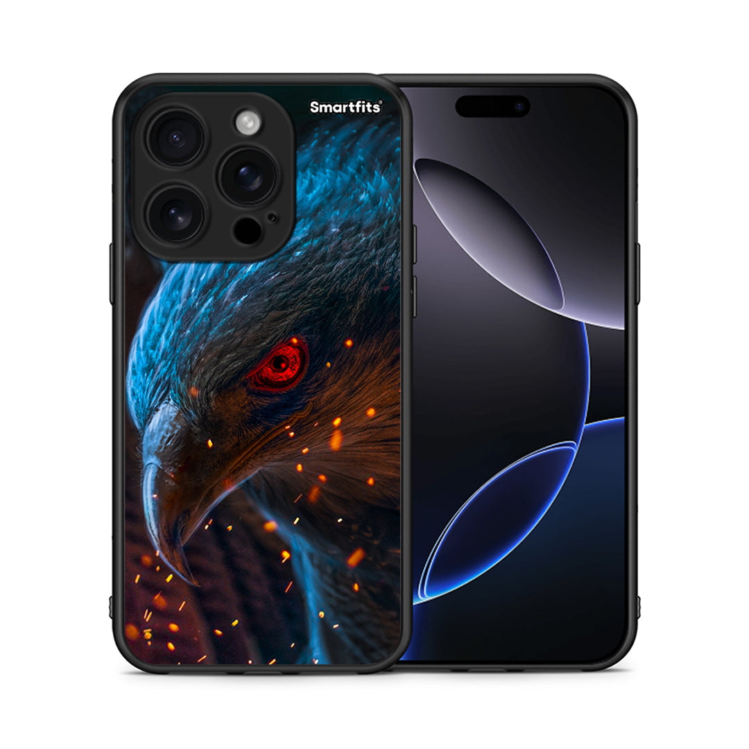 Θήκη iPhone 16 Pro Eagle PopArt από τη Smartfits με σχέδιο στο πίσω μέρος και μαύρο περίβλημα | iPhone 16 Pro Eagle PopArt case with colorful back and black bezels
