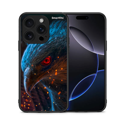 Θήκη iPhone 16 Pro Eagle PopArt από τη Smartfits με σχέδιο στο πίσω μέρος και μαύρο περίβλημα | iPhone 16 Pro Eagle PopArt case with colorful back and black bezels