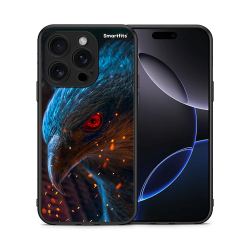 Θήκη iPhone 16 Pro Eagle PopArt από τη Smartfits με σχέδιο στο πίσω μέρος και μαύρο περίβλημα | iPhone 16 Pro Eagle PopArt case with colorful back and black bezels