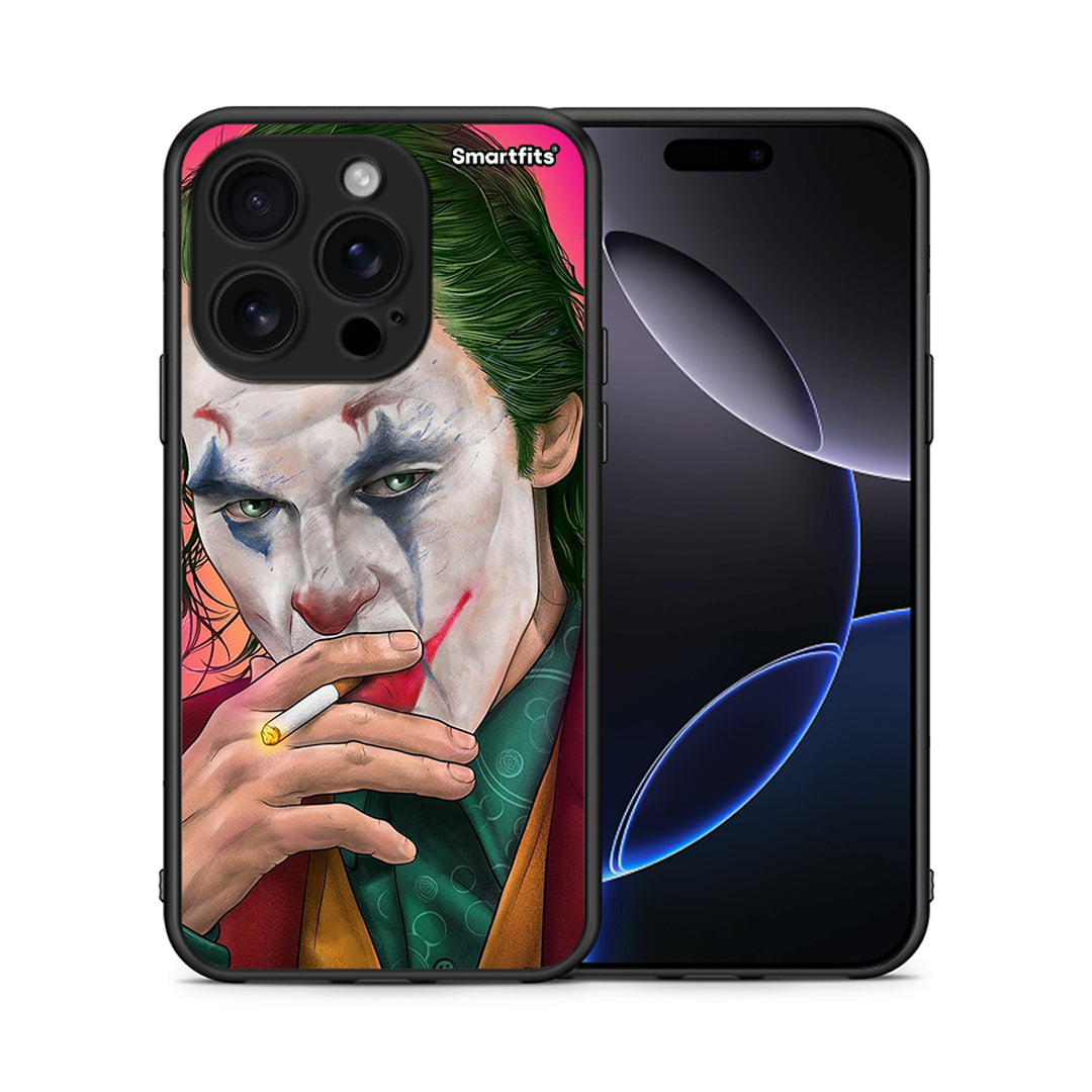 Θήκη iPhone 16 Pro JokesOnU PopArt από τη Smartfits με σχέδιο στο πίσω μέρος και μαύρο περίβλημα | iPhone 16 Pro JokesOnU PopArt case with colorful back and black bezels