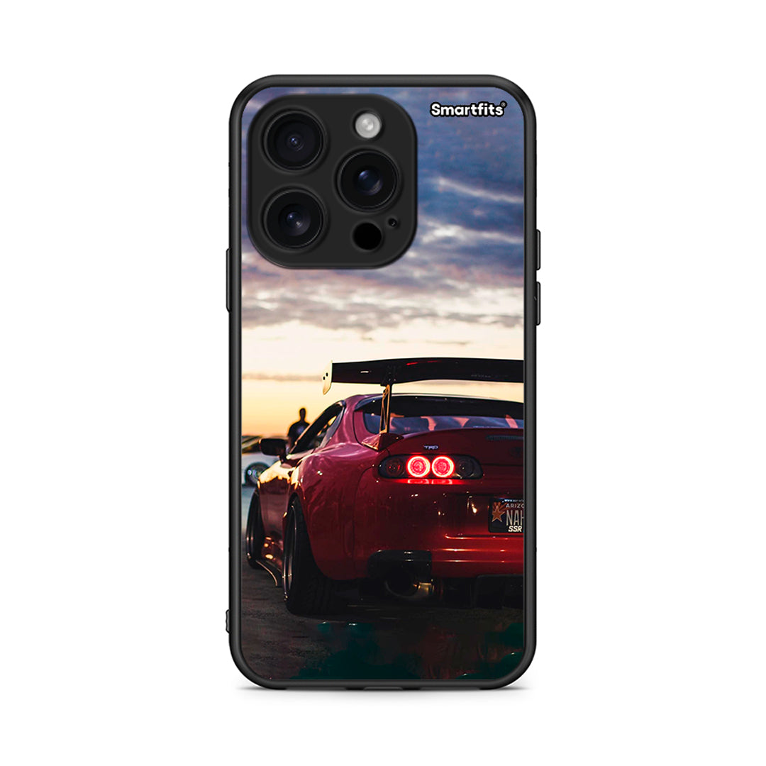 iPhone 16 Pro Racing Supra θήκη από τη Smartfits με σχέδιο στο πίσω μέρος και μαύρο περίβλημα | Smartphone case with colorful back and black bezels by Smartfits