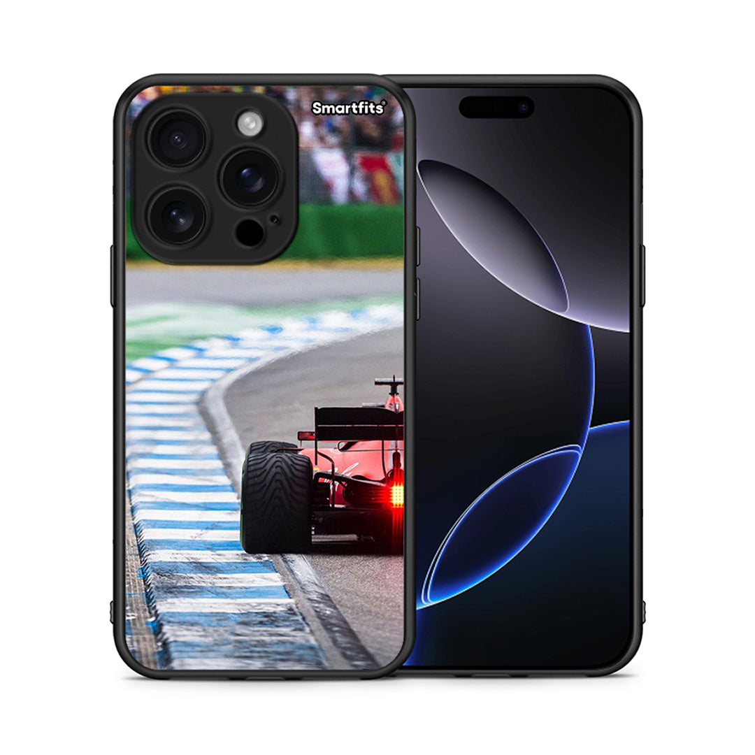 Θήκη iPhone 16 Pro Racing Vibes από τη Smartfits με σχέδιο στο πίσω μέρος και μαύρο περίβλημα | iPhone 16 Pro Racing Vibes case with colorful back and black bezels