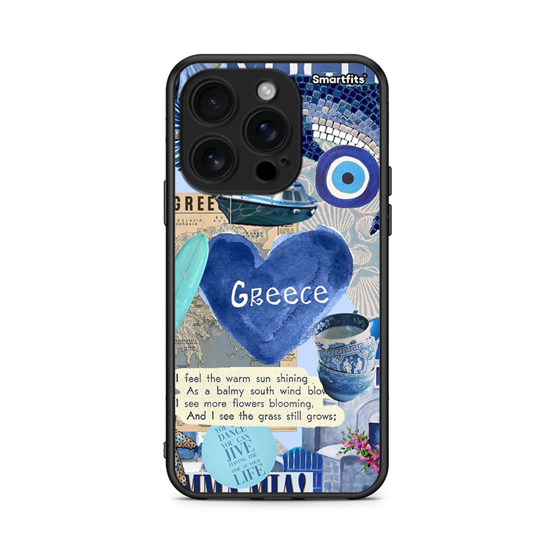 iPhone 16 Pro Summer In Greece Θήκη από τη Smartfits με σχέδιο στο πίσω μέρος και μαύρο περίβλημα | Smartphone case with colorful back and black bezels by Smartfits