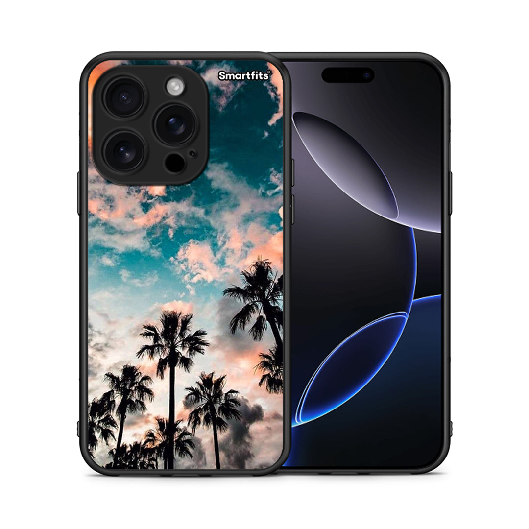 Θήκη iPhone 16 Pro Sky Summer από τη Smartfits με σχέδιο στο πίσω μέρος και μαύρο περίβλημα | iPhone 16 Pro Sky Summer case with colorful back and black bezels