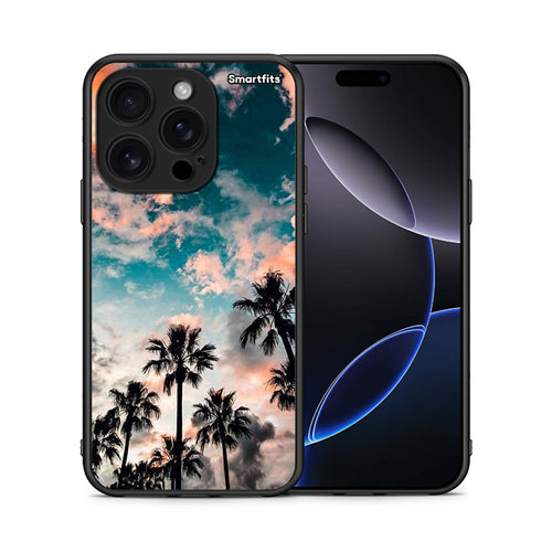 Θήκη iPhone 16 Pro Sky Summer από τη Smartfits με σχέδιο στο πίσω μέρος και μαύρο περίβλημα | iPhone 16 Pro Sky Summer case with colorful back and black bezels