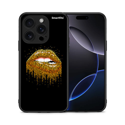 Θήκη iPhone 16 Pro Golden Valentine από τη Smartfits με σχέδιο στο πίσω μέρος και μαύρο περίβλημα | iPhone 16 Pro Golden Valentine case with colorful back and black bezels