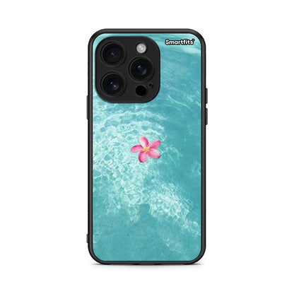 iPhone 16 Pro Water Flower Θήκη από τη Smartfits με σχέδιο στο πίσω μέρος και μαύρο περίβλημα | Smartphone case with colorful back and black bezels by Smartfits