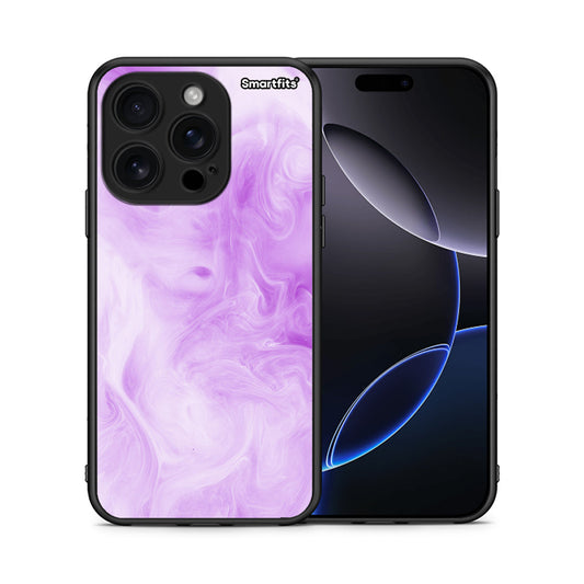 Θήκη iPhone 16 Pro Lavender Watercolor από τη Smartfits με σχέδιο στο πίσω μέρος και μαύρο περίβλημα | iPhone 16 Pro Lavender Watercolor case with colorful back and black bezels