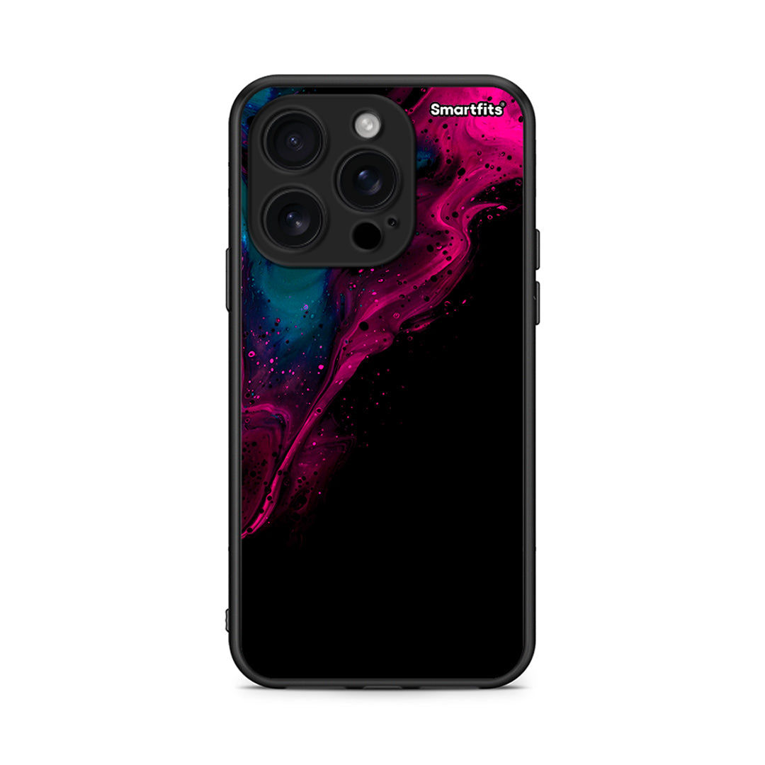 4 - iPhone 16 Pro Pink Black Watercolor case, cover, bumper